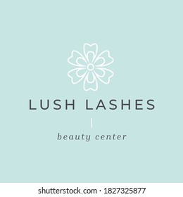 Beauty center logo vector with light green background and maximum resolution.