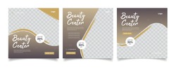 Beauty Center Makeup Social Media Post Banner Square Flyer Template Design