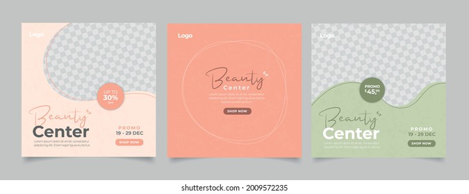 Beauty Center Makeup Social media post Banner Square Flyer Template Design - Shutterstock ID 2009572235