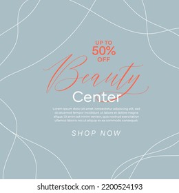 Beauty Center Makeup Social Media Square Banner Flyer Template Design.post good media for beauty poster