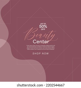 Beauty Center Makeup Social Media Square Banner Flyer Template Design.post good media for beauty poster