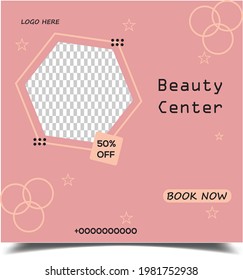 Beauty center social media post.