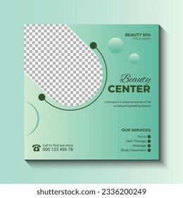 Beauty center social media post template
