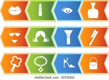 Juego de cheurones de belleza