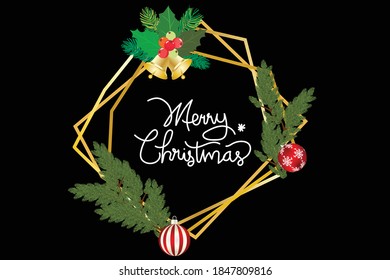 Beauty Christmas Wreath vector illustration design