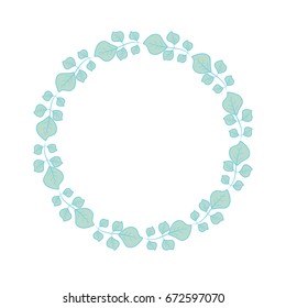 beauty circle of leaves decoration design