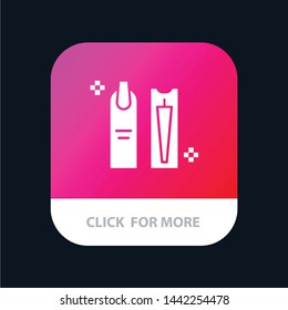 Beauty, Cleaning, Cosmetic, Hygiene, Makeup Mobile App Button. Android and IOS Glyph Version