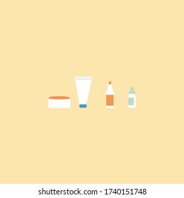 Beauty cleansing products for skincare (vector)