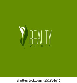 Beauty clinic logo design vector template. Calla flower icon