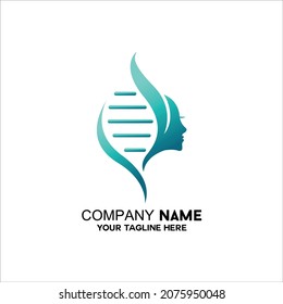 Beauty Clinic Logo With Female Face