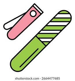 Vektorsymbol für Beauty Clipper und Nageldatei
