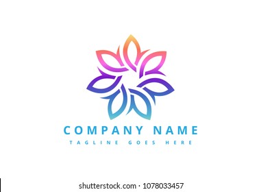 beauty colorful spa logo