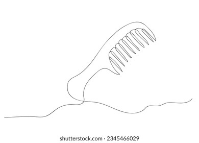 Beauty comb hair salon icon  continuous line drawing. Vector illustration.

