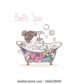 beauty concept, bath spa