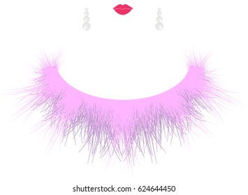 Beauty Concept, Natural Cosmetic, beauty salon, jewellery , woman Silhouette, Vector illustration