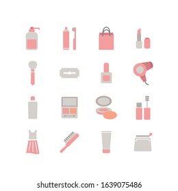 BEAUTY AND COSME ICON SET