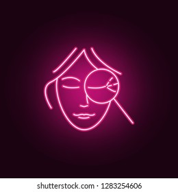 Beauty cosmetic antiaging icon. Elements of anti aging in neon style icons. Simple icon for websites, web design, mobile app, info graphics