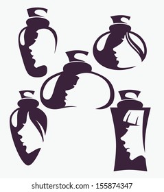 Beauty and cosmetic bottle collection