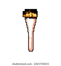 beauty cosmetic brush game pixel art retro vector. bit beauty cosmetic brush. old vintage illustration