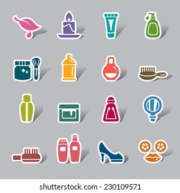 Beauty and Cosmetic Color Icon Label