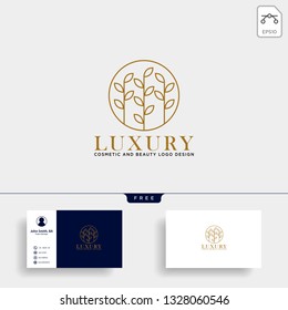 beauty cosmetic line art logo template vector illustration icon element