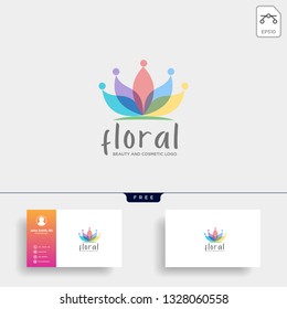 beauty cosmetic line art logo template vector illustration icon element