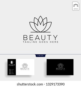 beauty cosmetic line art logo template vector illustration icon element