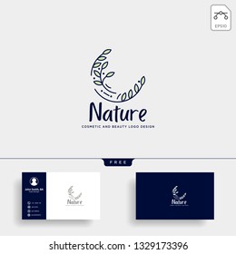 beauty cosmetic line art logo template vector illustration icon element