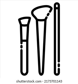 Beauty cosmetic make up vector line