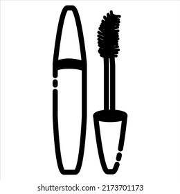 Beauty cosmetic make up vector line