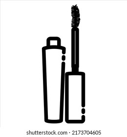 Beauty cosmetic make up vector line