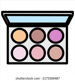 Beauty cosmetic make up vector shape