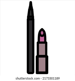 Beauty cosmetic make up vector shape