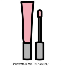 Beauty cosmetic make up vector shape