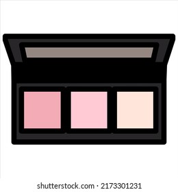 Beauty cosmetic make up vector shape