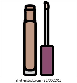 Beauty cosmetic make up vector shape