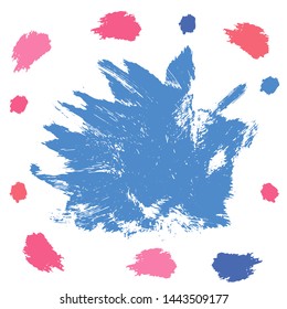 Beauty and cosmetics brush strokes vector background. Girly lines collection, makeup swatches, set of cosmetic texture stains. Vector