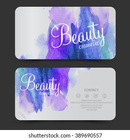 beauty cosmetics card vector
