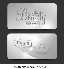 beauty cosmetics card vector