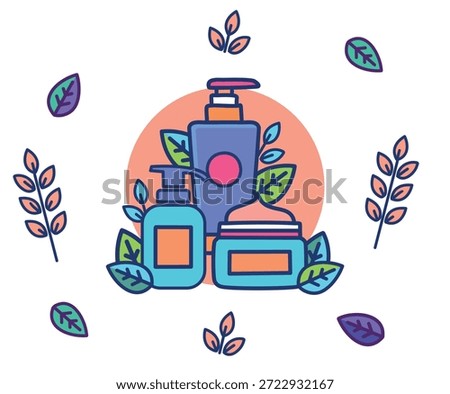 Beauty and Cosmetics Vector Set for Skincare Marketing, Packaging, and Advertising. Skincare and Beauty Product Icons Vector for Cosmetic Brands and E Commerce Design.