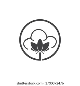 Beauty Cotton flower vector , Simple  icon Cotton flower template symbol nature