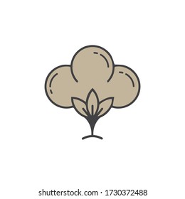 Beauty Cotton flower vector , Simple  icon Cotton flower template symbol nature