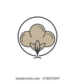 Beauty Cotton flower vector , Simple  icon Cotton flower template symbol nature