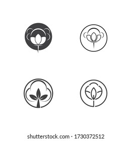Beauty Cotton flower vector , Simple  icon Cotton flower template symbol nature
