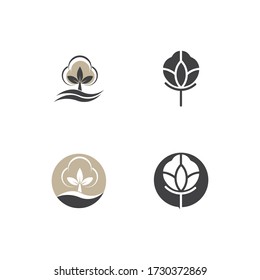 Beauty Cotton flower vector , Simple  icon Cotton flower template symbol nature