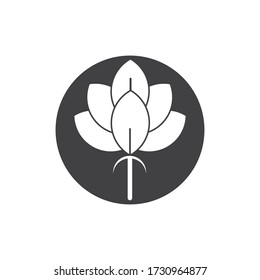 Beauty Cotton flower vector , Simple  icon Cotton flower template symbol nature
