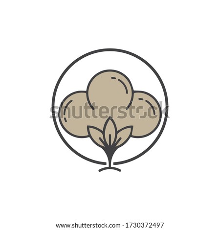 Beauty Cotton flower vector , Simple  icon Cotton flower template symbol nature