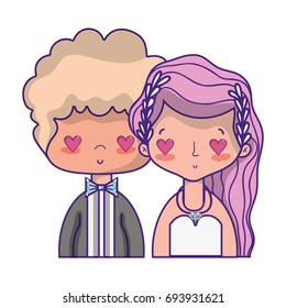 beauty couple married with hairstyle design