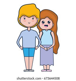 beauty couple together with hairstyle design