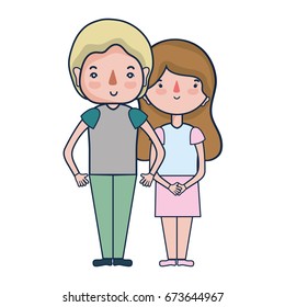 beauty couple together with hairstyle design